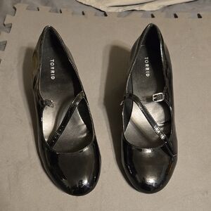 Torrid Black Patent Leather Block Heels